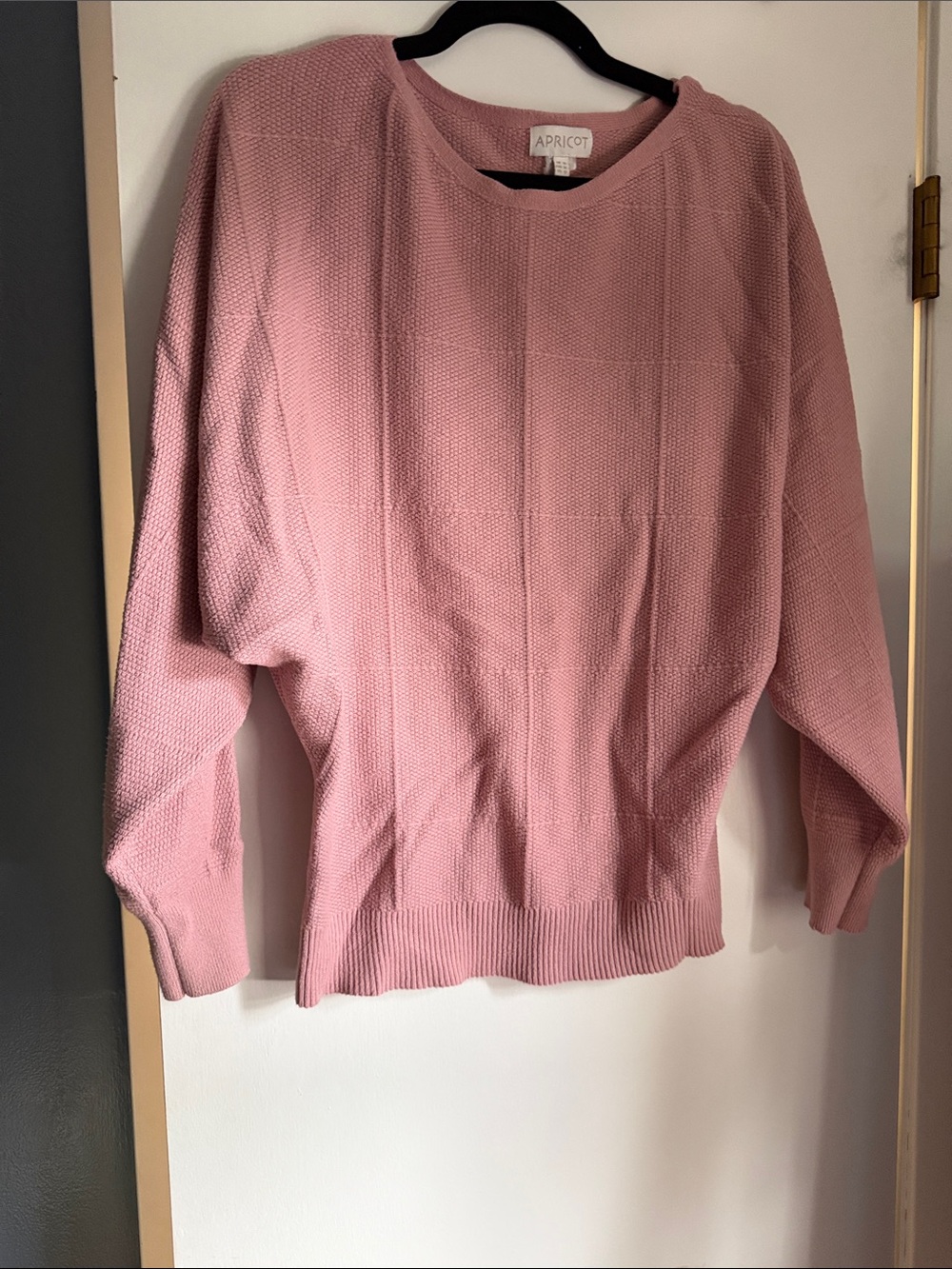 APRICOT Dusty Rose Crew Neck Knit Sweater